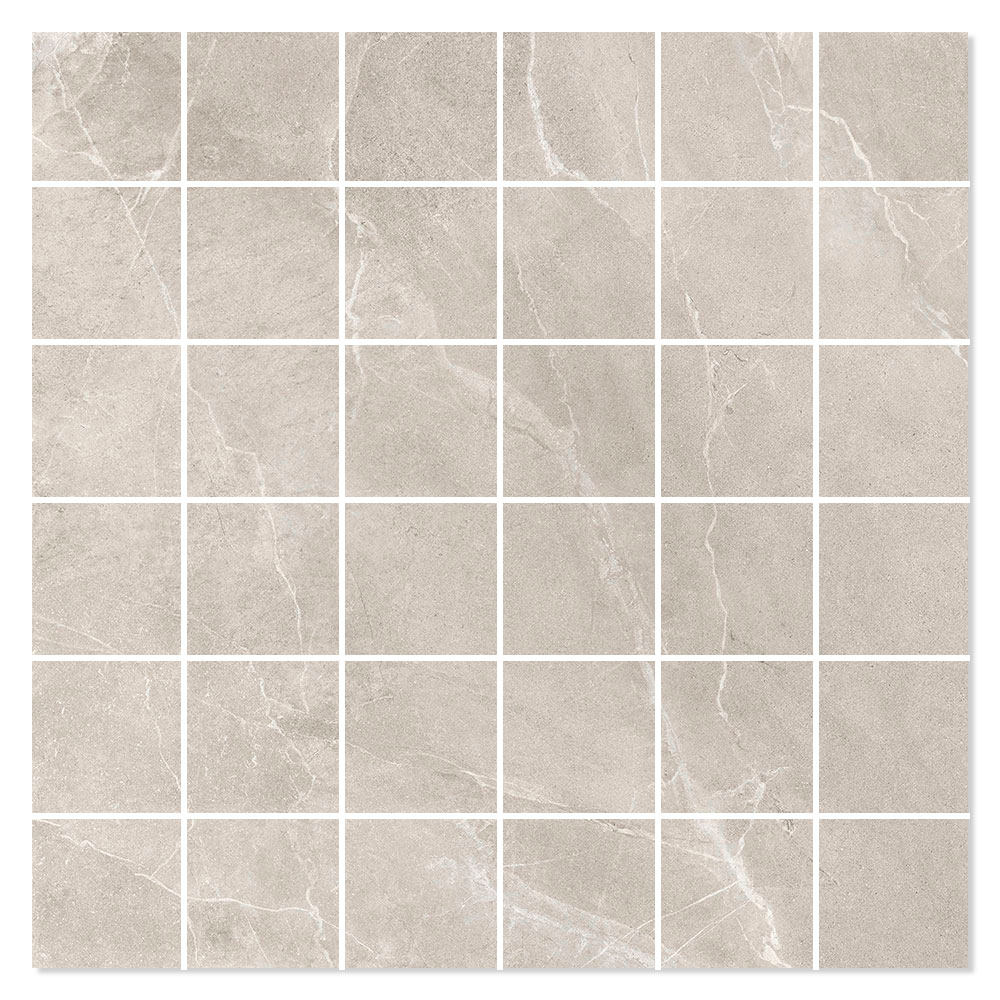 Marmor Mosaik Klinker Emperador Premium Gråbeige Polerad 30x30 (5x5) cm